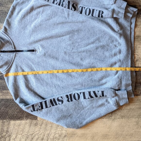 Taylor Swift Eras Tour Quarter Zip Fleece Sweatshirt Gray Medium - Picture 6 of 8